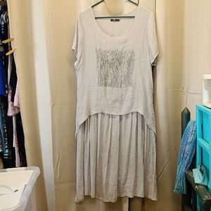 N yang linen mix dress